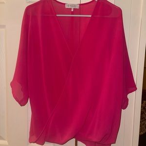 Large hot pink blouse